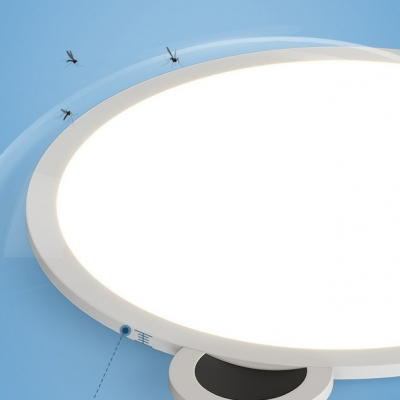 Modern Flushmount Ceiling Light Fixture with Integrated Led for Children's Room