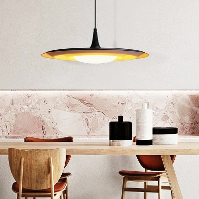 Modern Metal Integrated Led Pendant Light with Hanging Cord for Living Room
