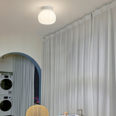 Modern Semi-Flushmount Ceiling Light with Acrylic Lampshade for Living Room