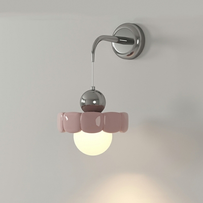 Modern Adjustable Hanging Length Bedroom Wall Light with Resin Shade