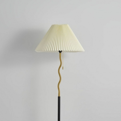 Modern Metal Down Lighting Floor Lamp with Fabric Lampshade for Living Room