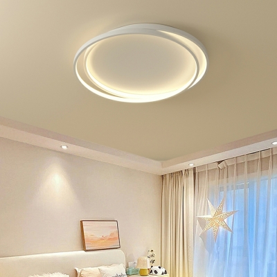 Contemporary Simple Flush Mount Metal Ceiling Light for Living Room