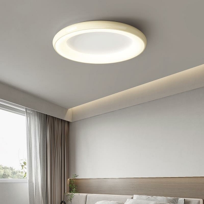 Modern Metal Round Shape Flush Mount Ceiling Light with Acrylic Lampshade