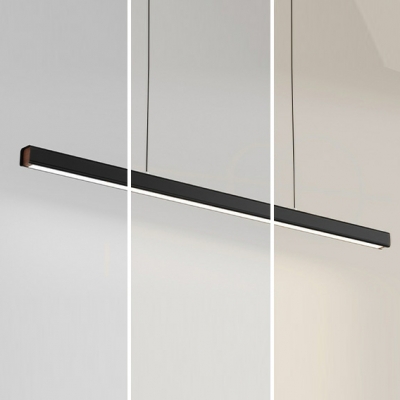 Modern Metal Linear Island Light Fixture with Adjustable Hanging Length