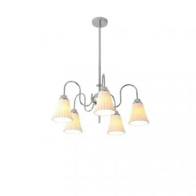 Modern Metal Multi-Light Chandelier with Ceramic Lampshade for Living Room
