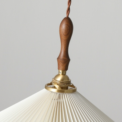Scandinavian Pleated Pendant Light with Adjustable Hanging Length