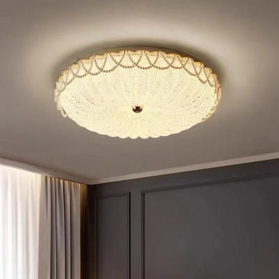 Modern Flush Mount Ceiling Light Fixture with Integrated Led for Living Room