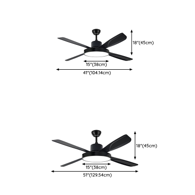 Modern Metal Ceiling Fan with Remote Control and Contemporary Style