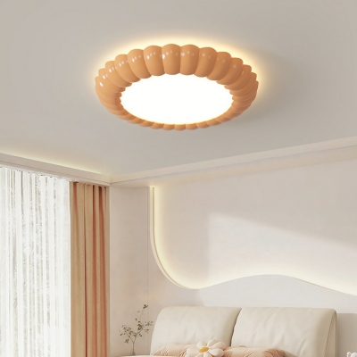 Modern Simple Round Flush Mount Ceiling Light with Acrylic Lampshade for Bedroom