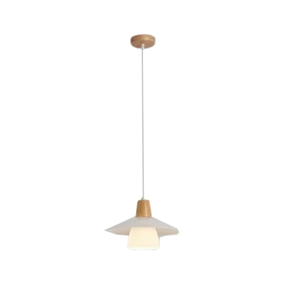 Contemporary Glass Shade Bedroom Pendant Light with Adjustable Hanging Length