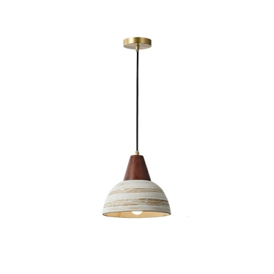 Modern Ceramic Lampshade Living Room Pendant Light Fixture with Hanging Cord