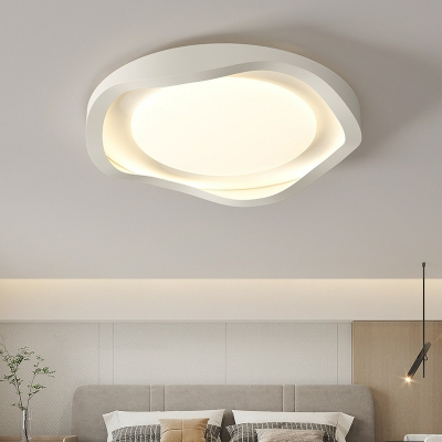 Modern Acrylic Shade Living Room Ceiling Light Fixture with Integrated Led