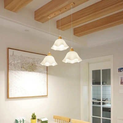 Modern Wood Multi Pendant Light Fixture Adjustable Hanging Length Pendant