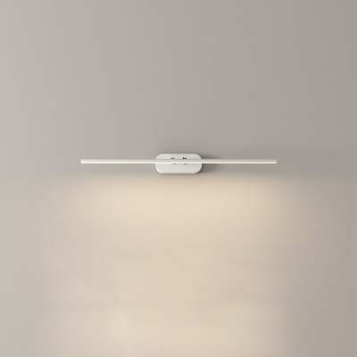 Contemporary Linear Metal Vanity Light Fixture with Integrated Led