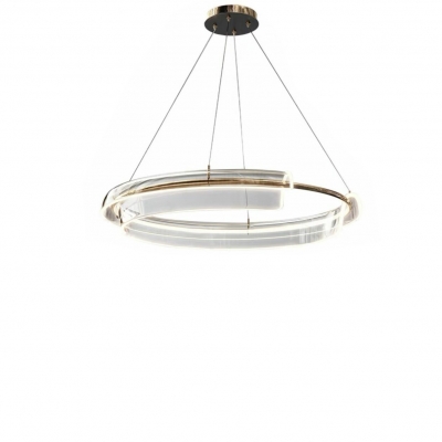 Modern Acrylic Lampshade Chandelier with Adjustable Hanging Length