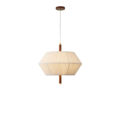 Modern Wood Living Room Pendant Light Fixture with Hanging Cord