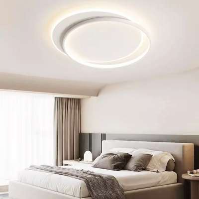 Contemporary Bedroom Flushmount Ceiling Light with Integrated Led