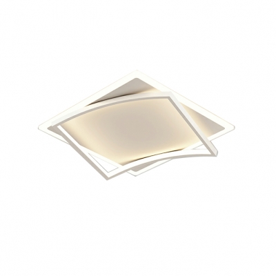 Modern Metal Flush Mount Ceiling Light with Aluminum Lampshade