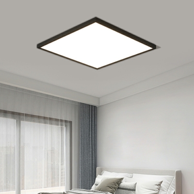 Modern Simple Flush Mount Ceiling Light Fixture with Integrated Led