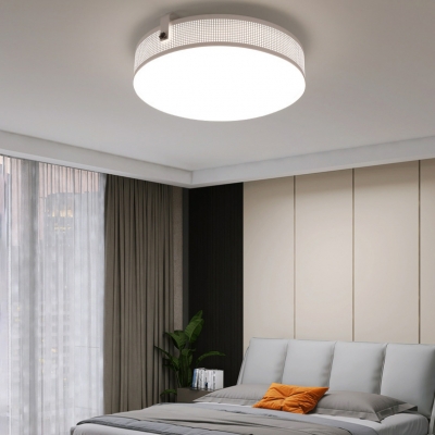 Modern Simple Living Room Flush Mount Ceiling Light Fixture with Integrated Led