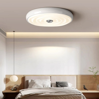 Modern Circle Iron Surface Mount Ceiling Lamp with Direct Wired Electric for Living Room