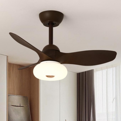 Modern Remote Control Stepless Dimming Ceiling Fan with Integrated LED Light