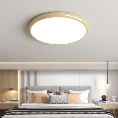 Modern Metal Flushmount Ceiling Light with Acrylic Lampshade for Bedroom