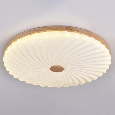 Circle Minimalist  Wood  Surface Mount  Ceiling Sconce with Direct Wired Electric for Residential Use