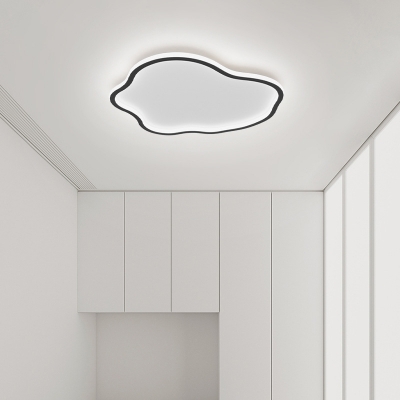 Contemporary Geometric Bedroom Flushmount Ceiling Light Fixture with Integrated Led