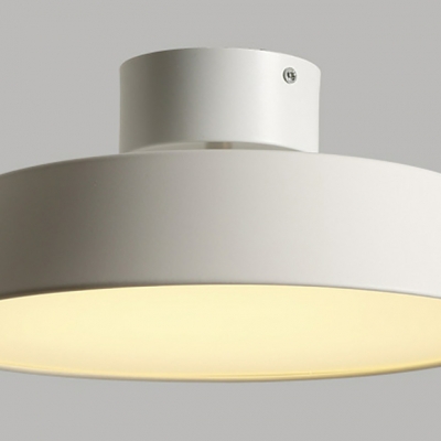 Modern Metal Semi-flushmount Ceiling Light Fixture with Integrated Led