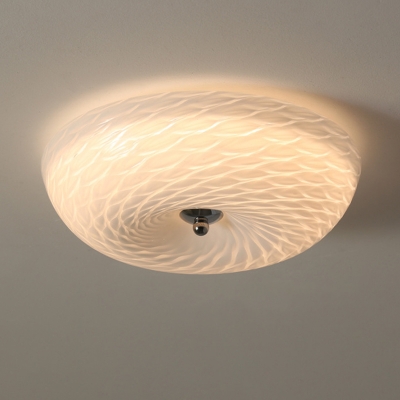 Contemporary Led Ceiling Light Fixture with Glass Shade for Bedroom