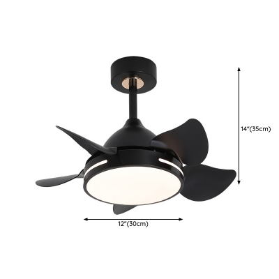 LED Integrated Ceiling Fan with Modern Metal Design and Remote Control