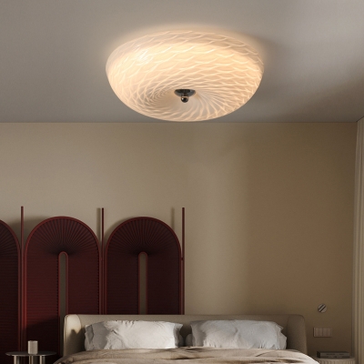 Contemporary Led Ceiling Light Fixture with Glass Shade for Bedroom