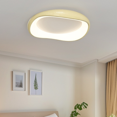 Contemporary Flush Mount Ceiling Light Fixture with Acrylic Shade