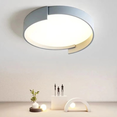 Circle Modern Simple Style Iron  Surface Mount  Ceiling Mount Light with Direct Wired Electric for Living Room