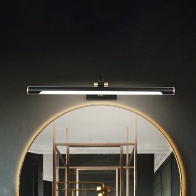 Contemporary Metal Linear Vanity Light Fixture with Integrated Led