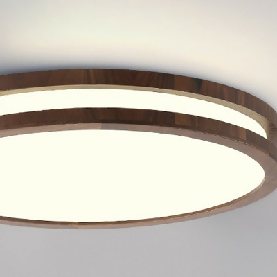 1 Light  Simple Wood Living Room  Surface Mount  Ceiling Mount Light with Acrylic Shade and Direct Wired Electric