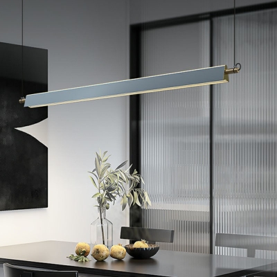 Modern Linear Dining Room Island Light with Adjustable Hanging Length