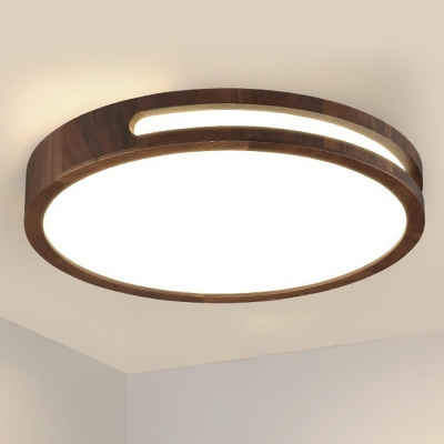 1 Light  Simple Wood Living Room  Surface Mount  Ceiling Mount Light with Acrylic Shade and Direct Wired Electric