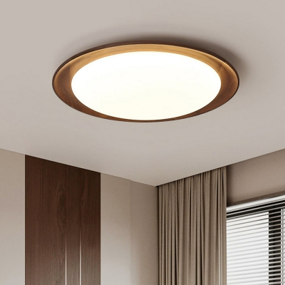 Circular Trendy  Wood 1 Light Exposed Mount Ceiling Sconce with Direct Wired Electric for Living Room