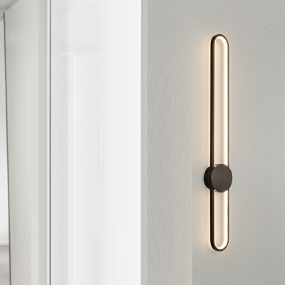 Contemporary Metal Bedroom Wall Light Fixture with Integrated Led