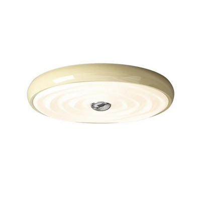 Modern Circle Iron Surface Mount Ceiling Lamp with Direct Wired Electric for Living Room