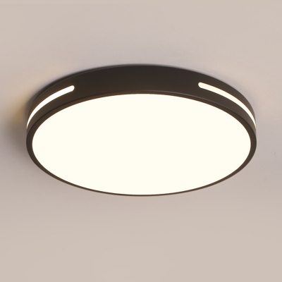 Trendy  Circle Iron Flat Mounted  Flush Mount Light with Direct Wired Electric for Living Room
