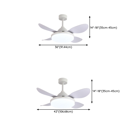 Sleek and Stylish Metal Ceiling Fan with Integrated LED Light