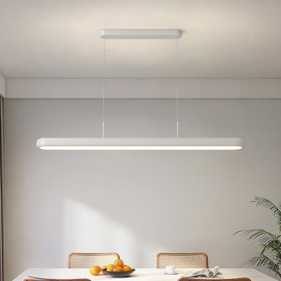 Modern Adjustable Hanging Length Island Light Fixture with Acrylic Shade