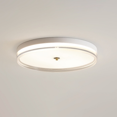 Contemporary Metal Round Ceiling Light Fixture with Integrated Led
