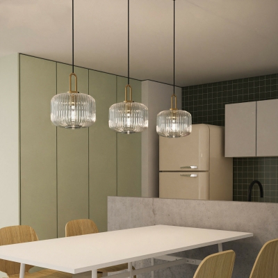 Modern Glass Dining Room Pendant Light Fixture with Adjustable Hanging Length