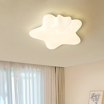 1 Light  Simple Iron Ceiling Light with Direct Wired Electric & Plastic Shade for Living Room