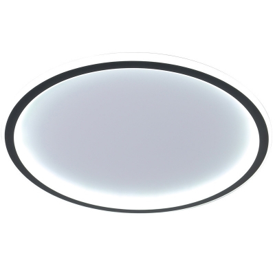 Contemporary Round Living Room Ceiling Light Fixture with Acrylic Shade