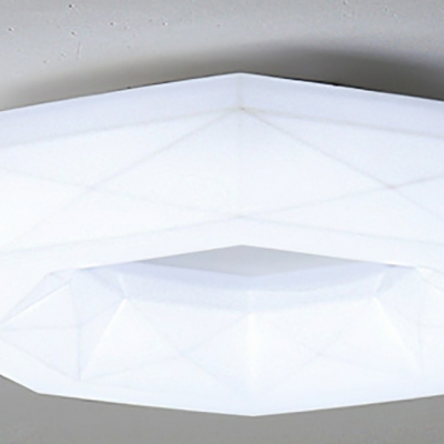 Modern Living Room Flush Mount Ceiling Light Fixture with Integrated Led in White